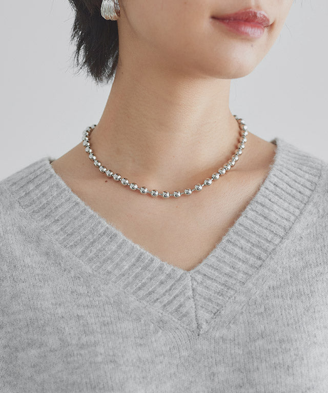 ラス RASW Vネックウールミックスニット （杢ライトグレー） 杢ライトグレー