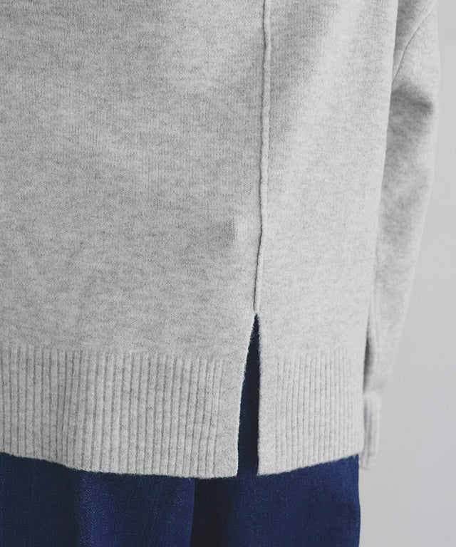 ラス RASW Vネックウールミックスニット （杢ライトグレー） 杢ライトグレー