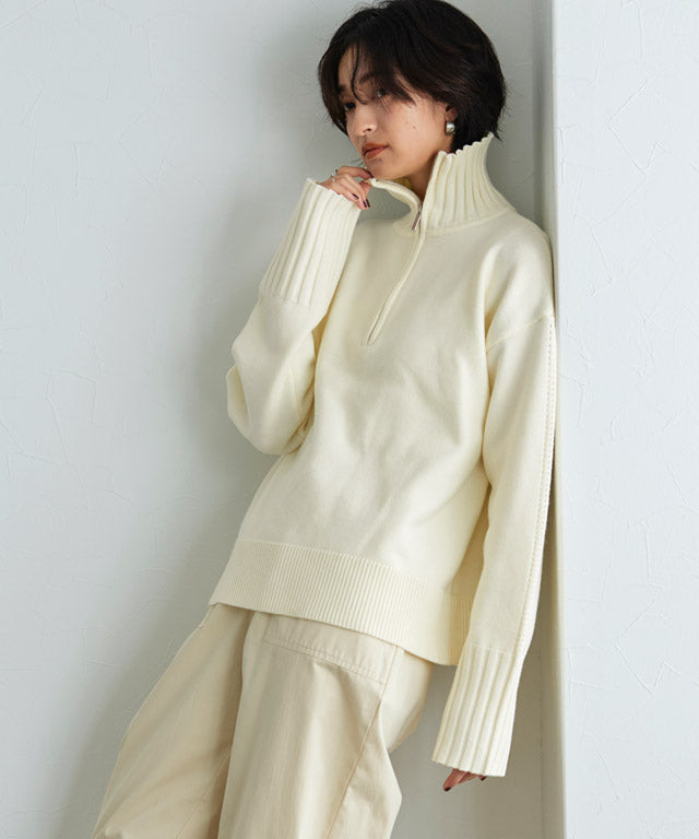 ラス RASW ジップボックスニット （アイボリー） アイボリー