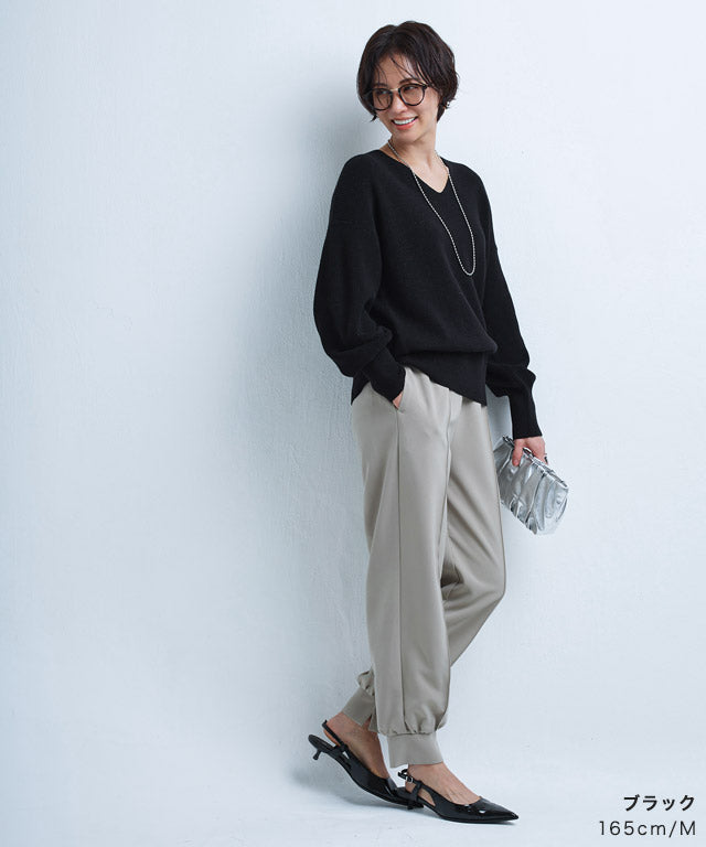 ラス RASW 綿100％Vネックニット