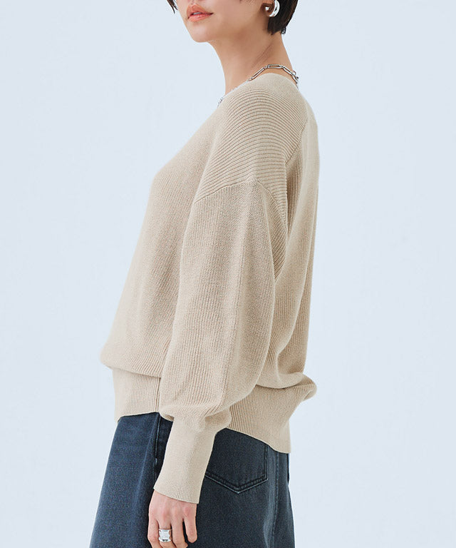 ラス RASW 綿100％Vネックニット