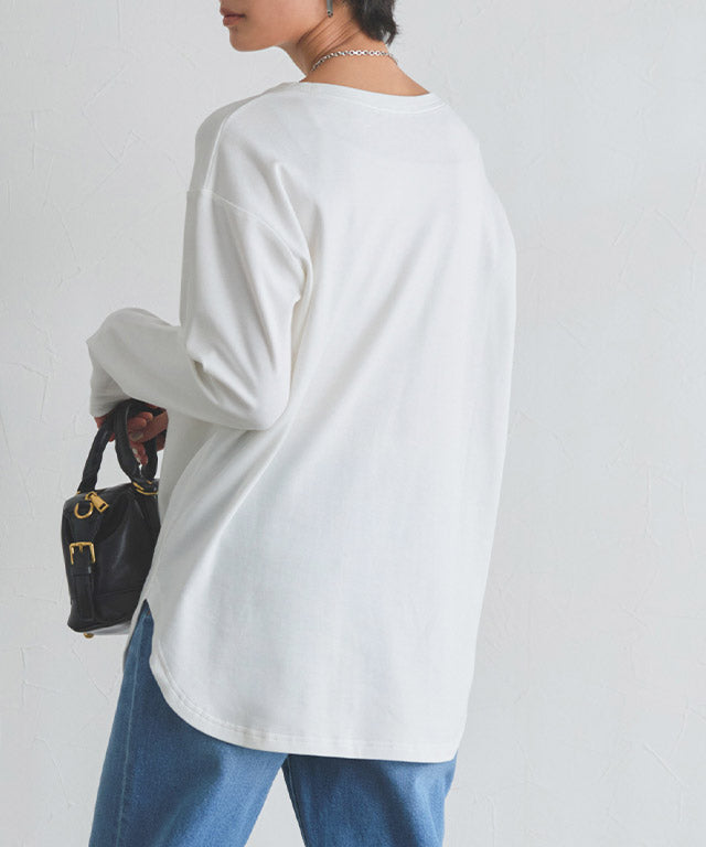 ラス RASW コーマコットンベーシックロングスリーブTシャツ （オフホワイト） オフホワイト
