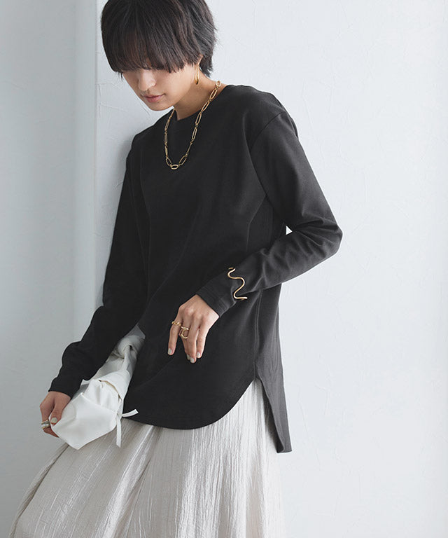 ラス RASW コーマコットンベーシックロングスリーブTシャツ （オフホワイト） オフホワイト