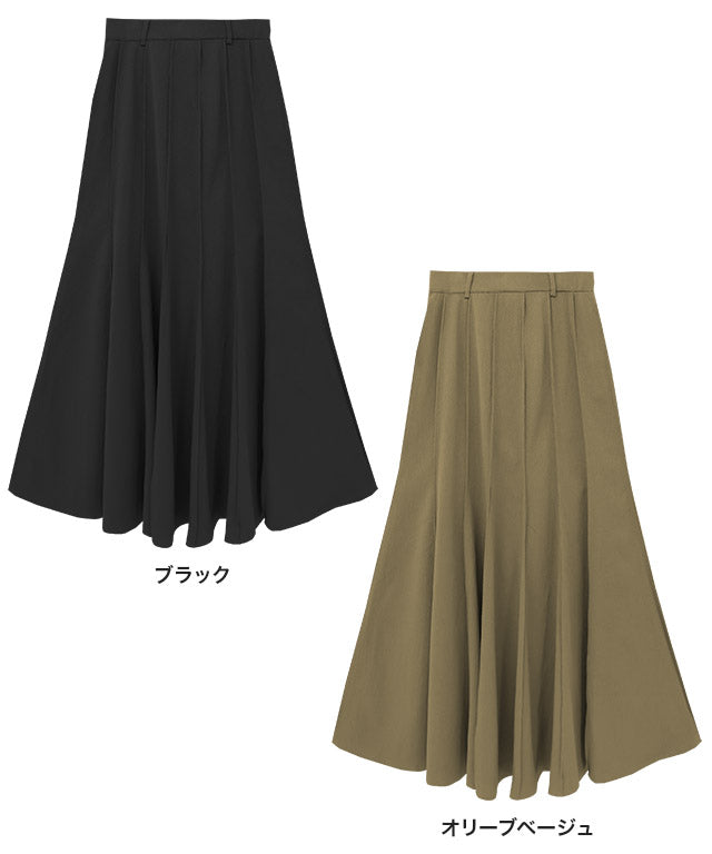 ラス RASW パネルフレアロングスカート （オリーブベージュ） オリーブベージュ