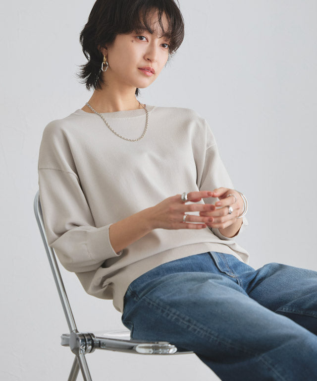 ラス RASW 多機能ルーズハーフニット （ブラック） ブラック