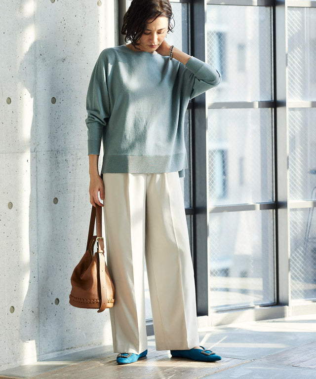 ラス RASW ウール混ドルマンニット