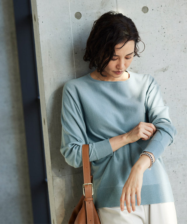 ラス RASW ウール混ドルマンニット