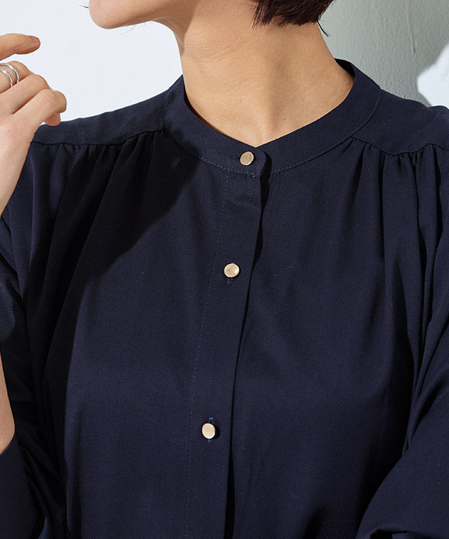 RASW Gold Button Long Shirt Dress