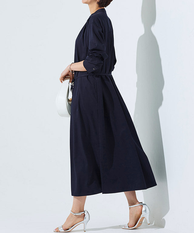 RASW Gold Button Long Shirt Dress
