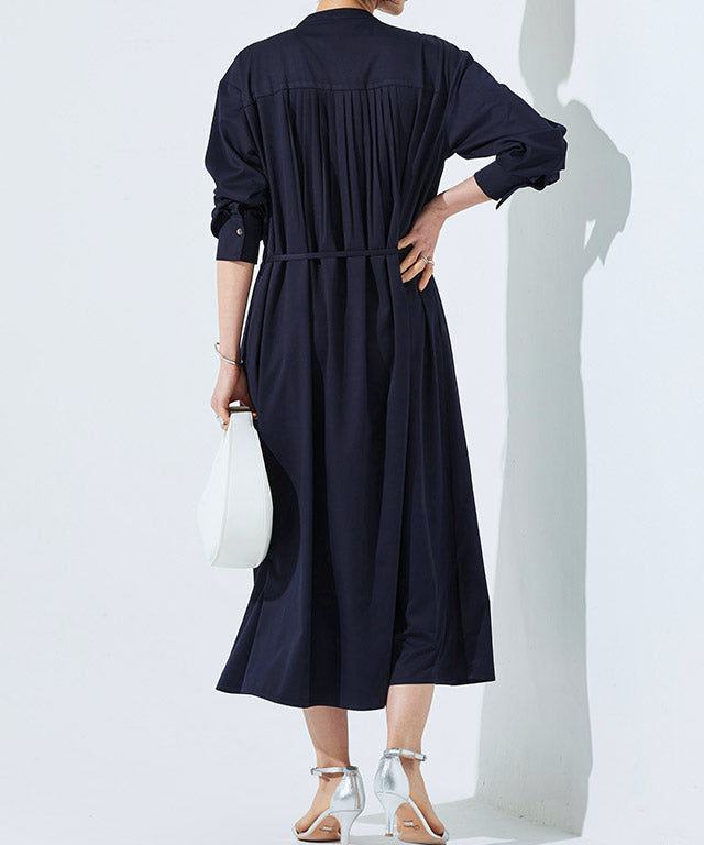 RASW Gold Button Long Shirt Dress