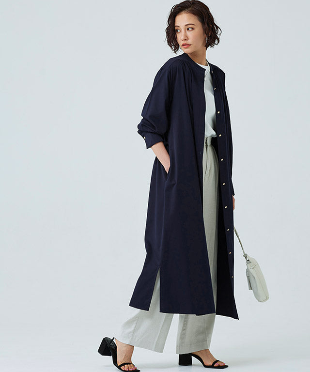 RASW Gold Button Long Shirt Dress