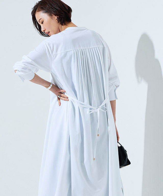 RASW Gold Button Long Shirt Dress