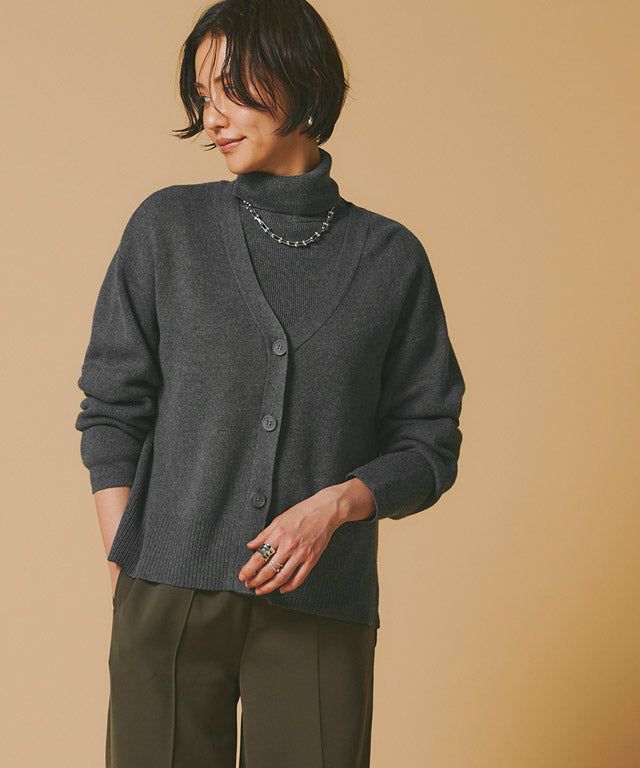 ラス RASW 綿シルクニットカーディガン