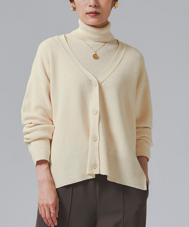 ラス RASW 綿シルクニットカーディガン