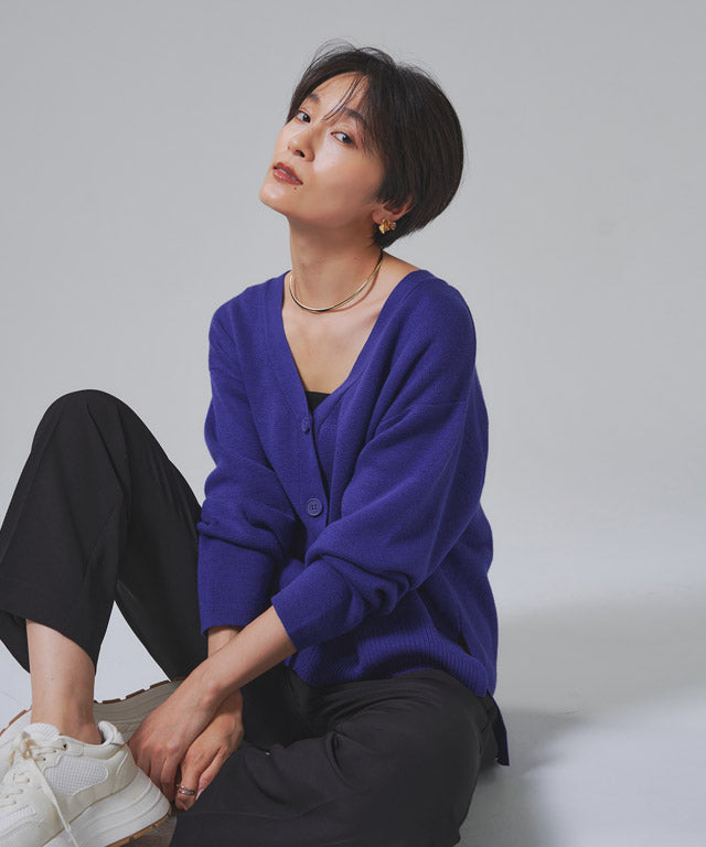 ラス RASW 綿シルクニットカーディガン