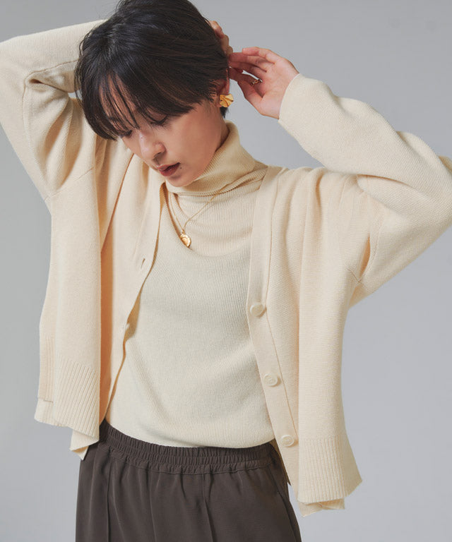 ラス RASW 綿シルクニットカーディガン