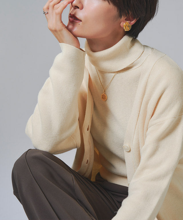 ラス RASW 綿シルクニットカーディガン