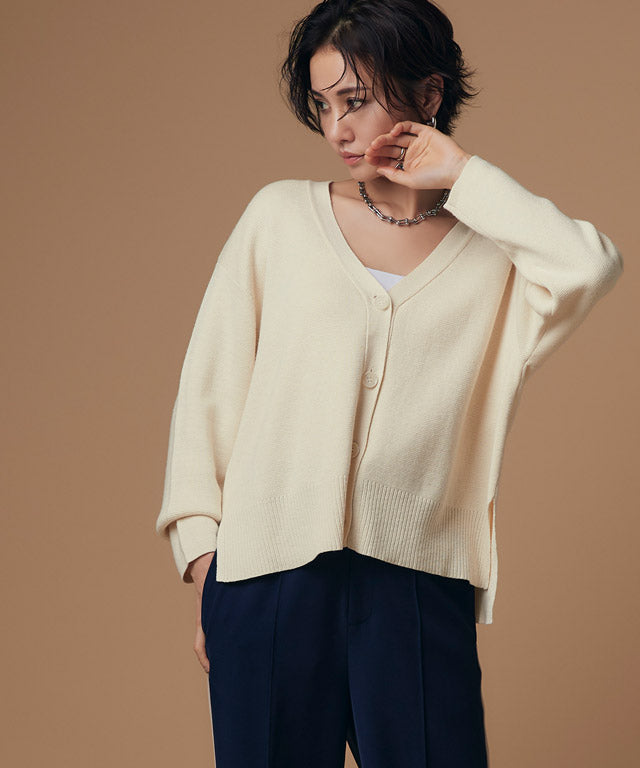 ラス RASW 綿シルクニットカーディガン
