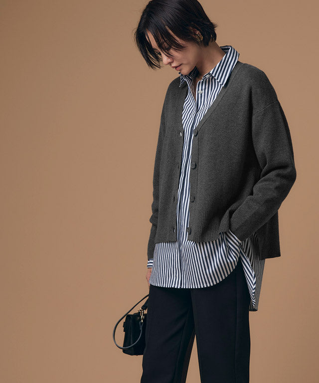 ラス RASW 綿シルクニットカーディガン