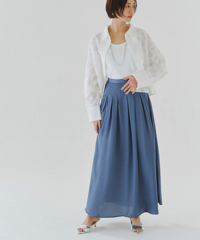 ラス RASW レースクロップドワイドシャツ