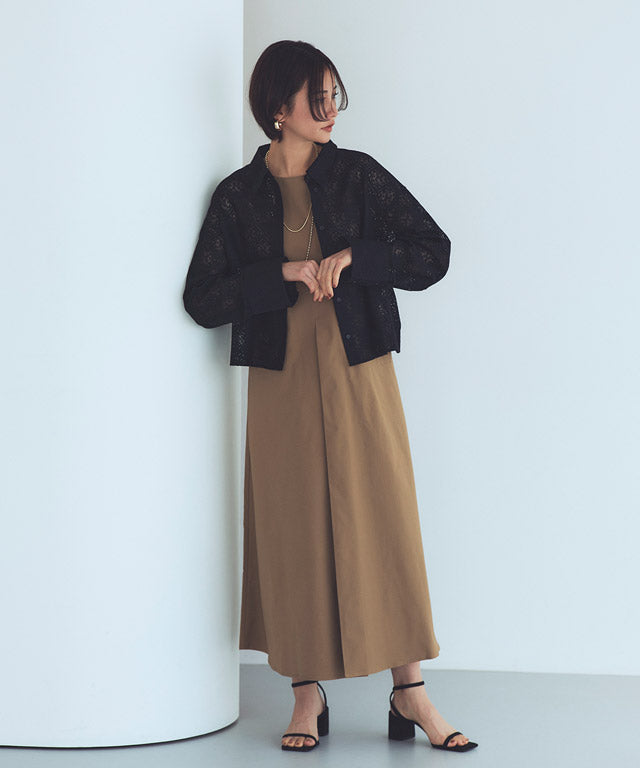 ラス RASW レースクロップドワイドシャツ