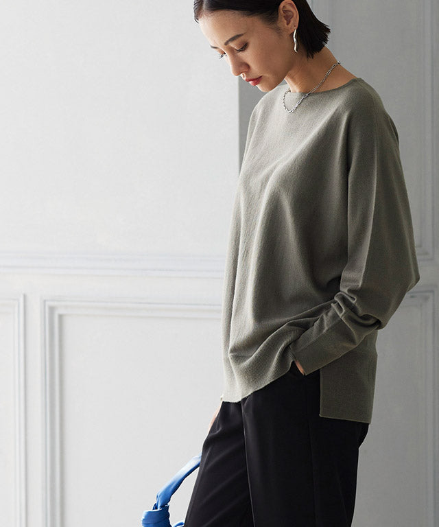 ラス RASW ウール混ドルマンニット