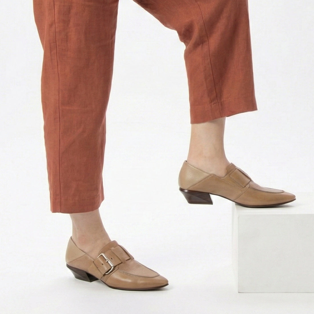 ラボ キゴシ ワークス RABOKIGOSHI works 3.5cm本革ポインテッドトウ2WAYシューズ （サンド） サンド