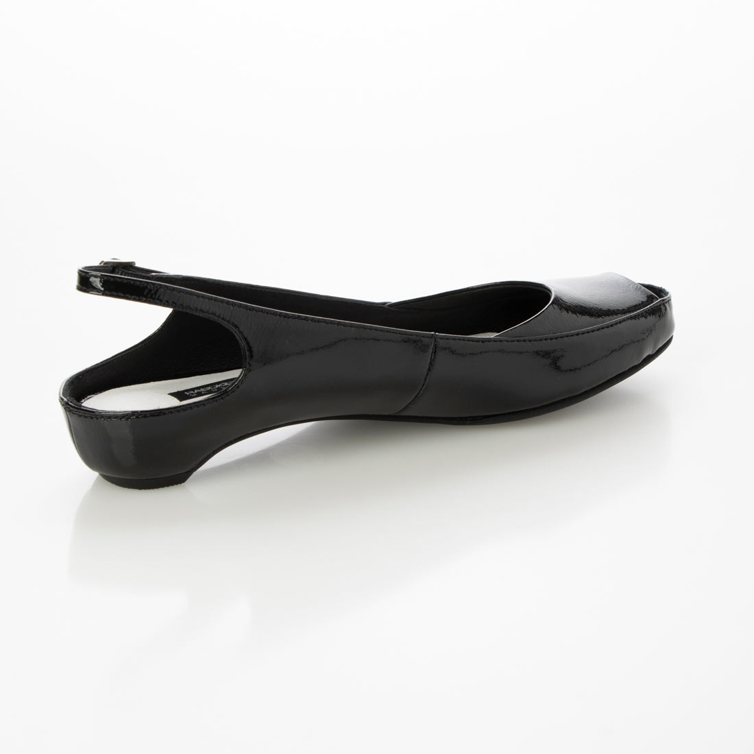 Labokigo Works rabokigoshi作品扁平的真皮開放式Tostrap Pumps