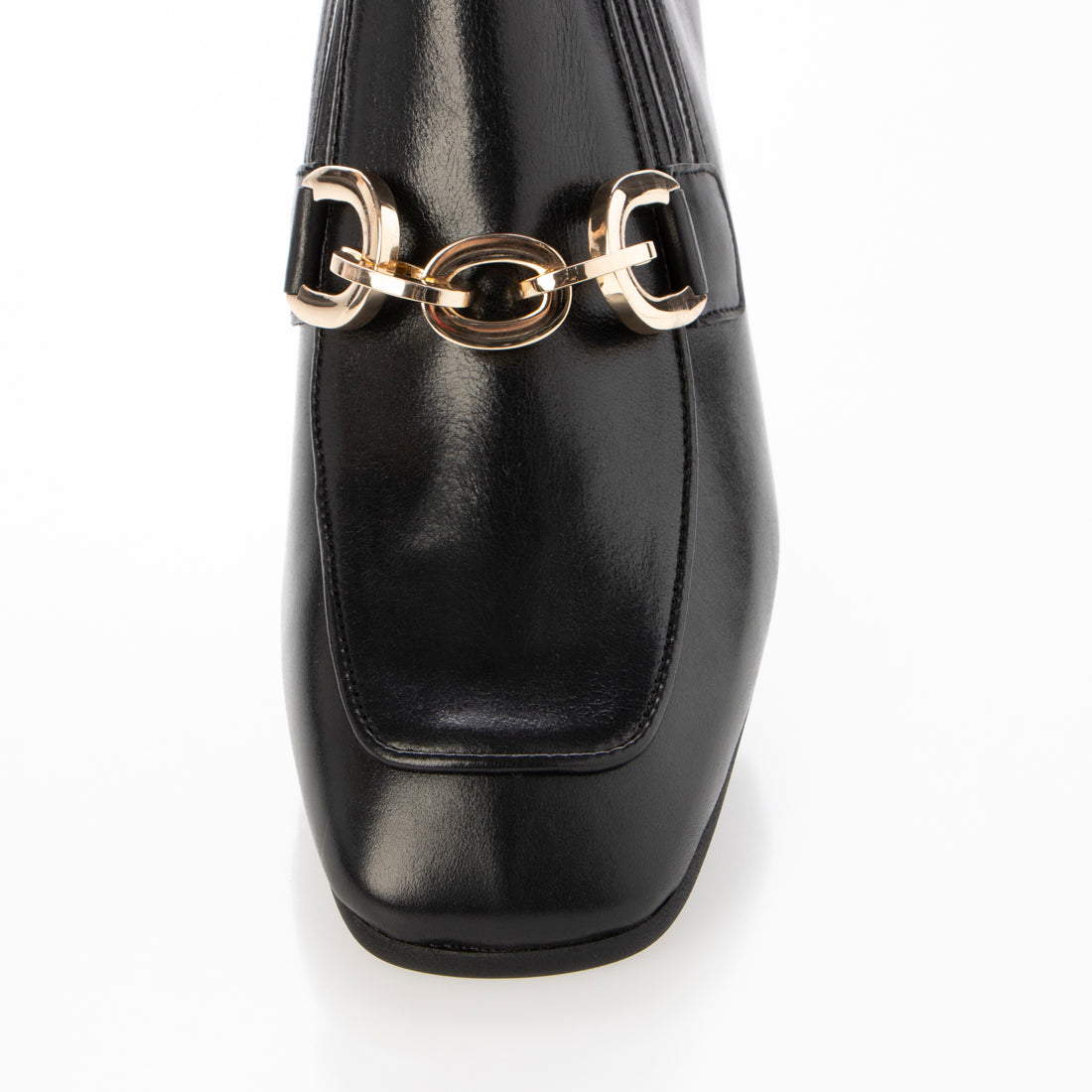 RABOKIGOSHI Works 3 公分真皮方頭鍊式短靴