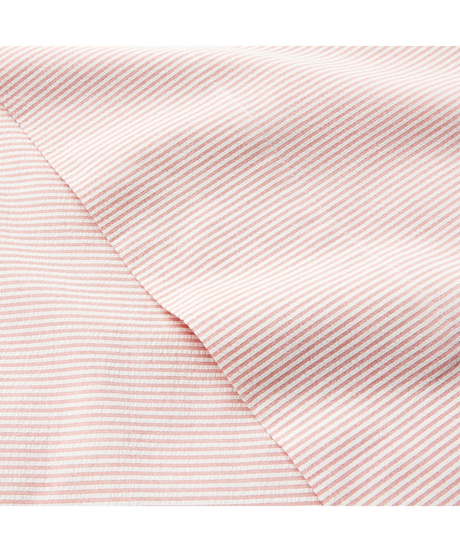 ラルフ ローレン ホーム RALPH LAUREN HOME シアサッカー ストライプ ボックスシーツ/クイーンサイズ （650ピンク） 650ピンク