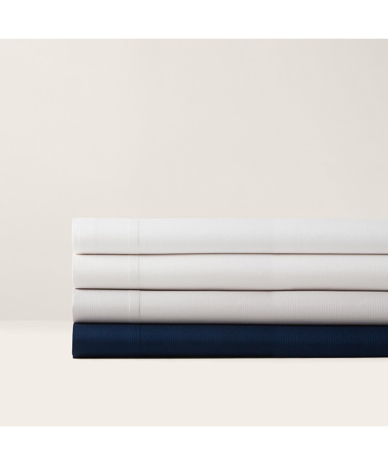 ラルフ ローレン ホーム RALPH LAUREN HOME オーガニック コットン Lovan ジャカード ボックスシーツ /シングルサイズ （101ナチュラル） 101ナチュラル