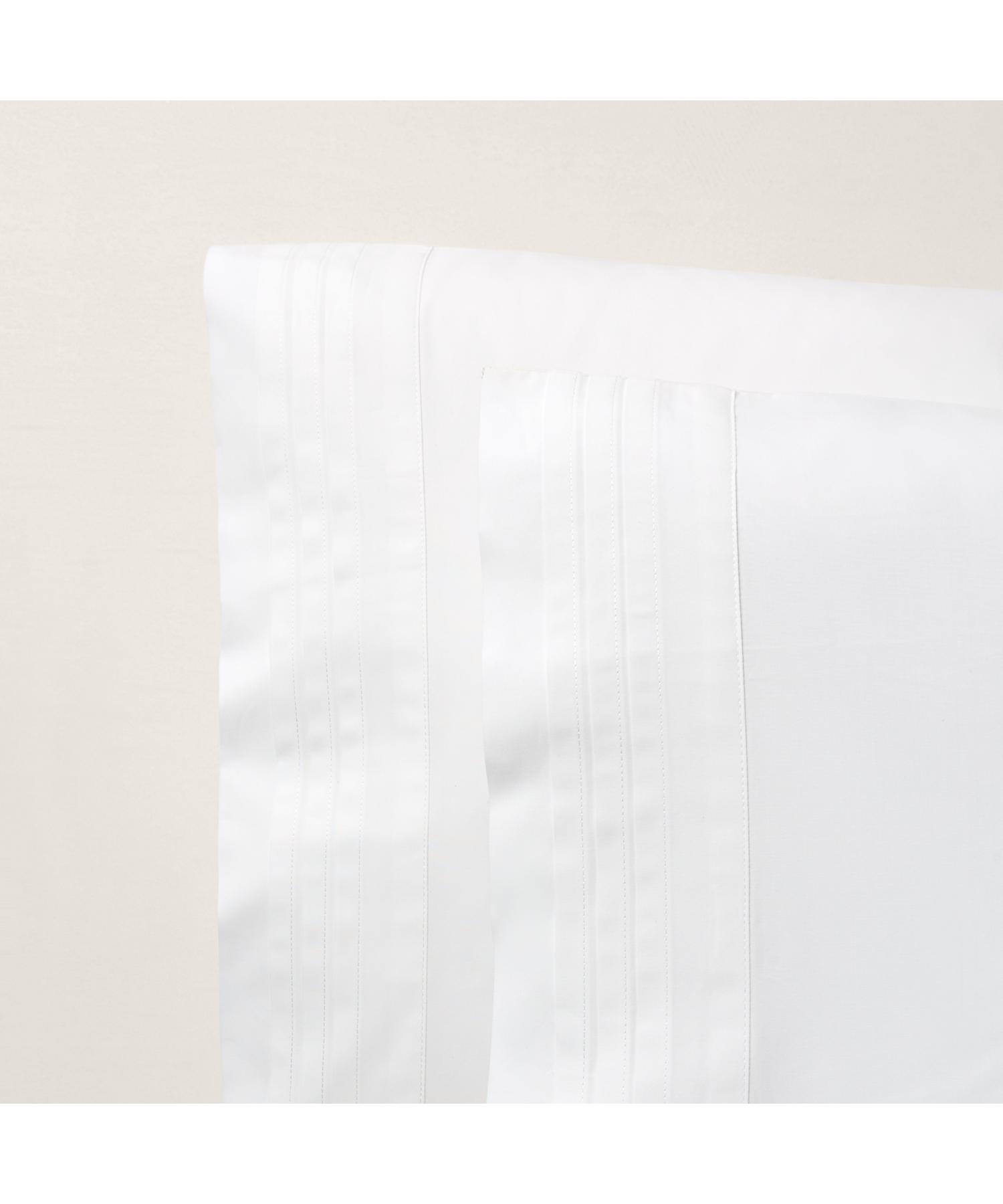 ラルフ ローレン ホーム RALPH LAUREN HOME オーガニックコットン タキシード プリーツ ボックスシーツ/ダブルサイズ （100ホワイト） 100ホワイト