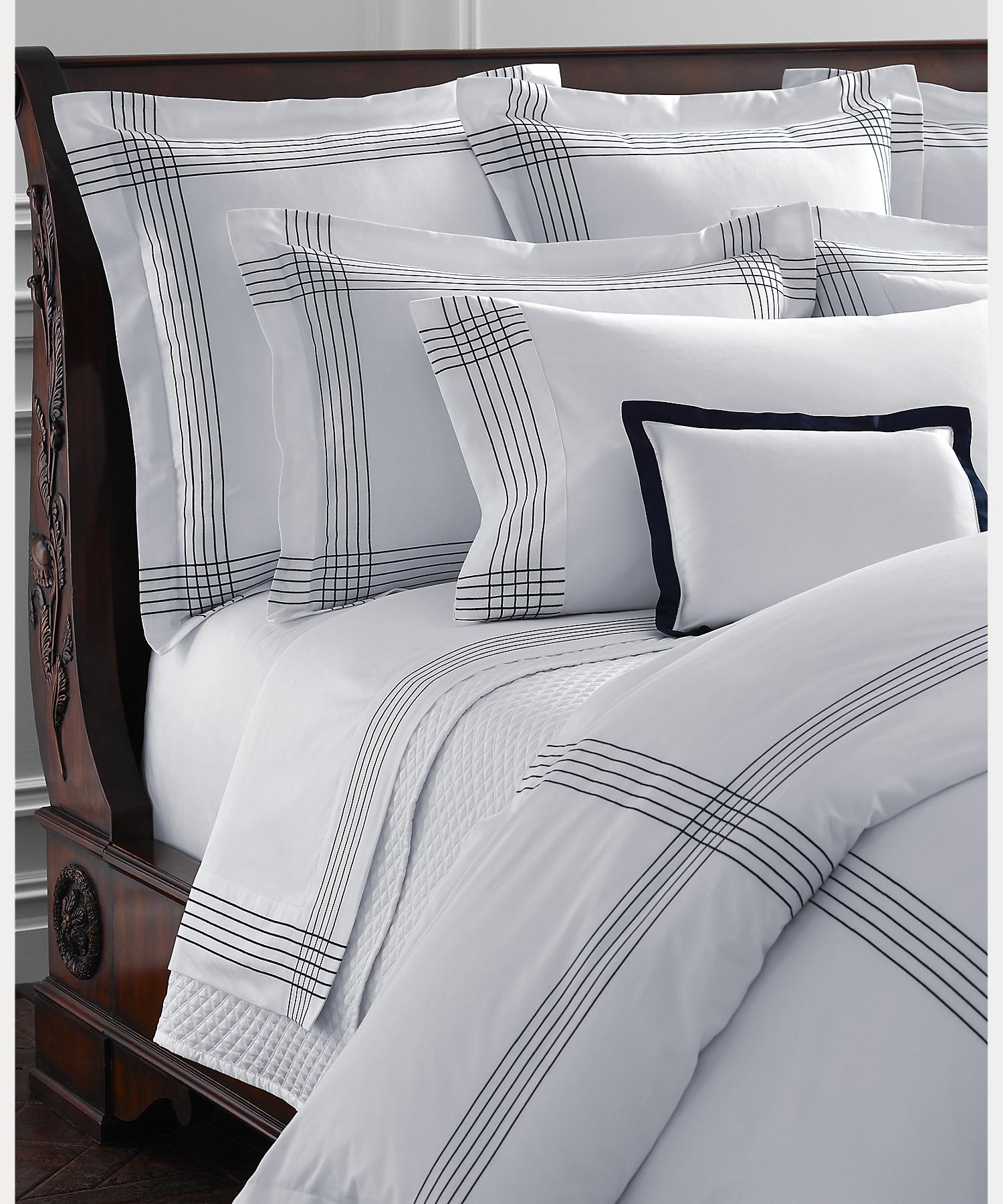 ラルフ ローレン ホーム RALPH LAUREN HOME オーガニック コットン サティーン ハンカチーフ デュベ カバー/ダブルサイズ （410ネイビー） 410ネイビー