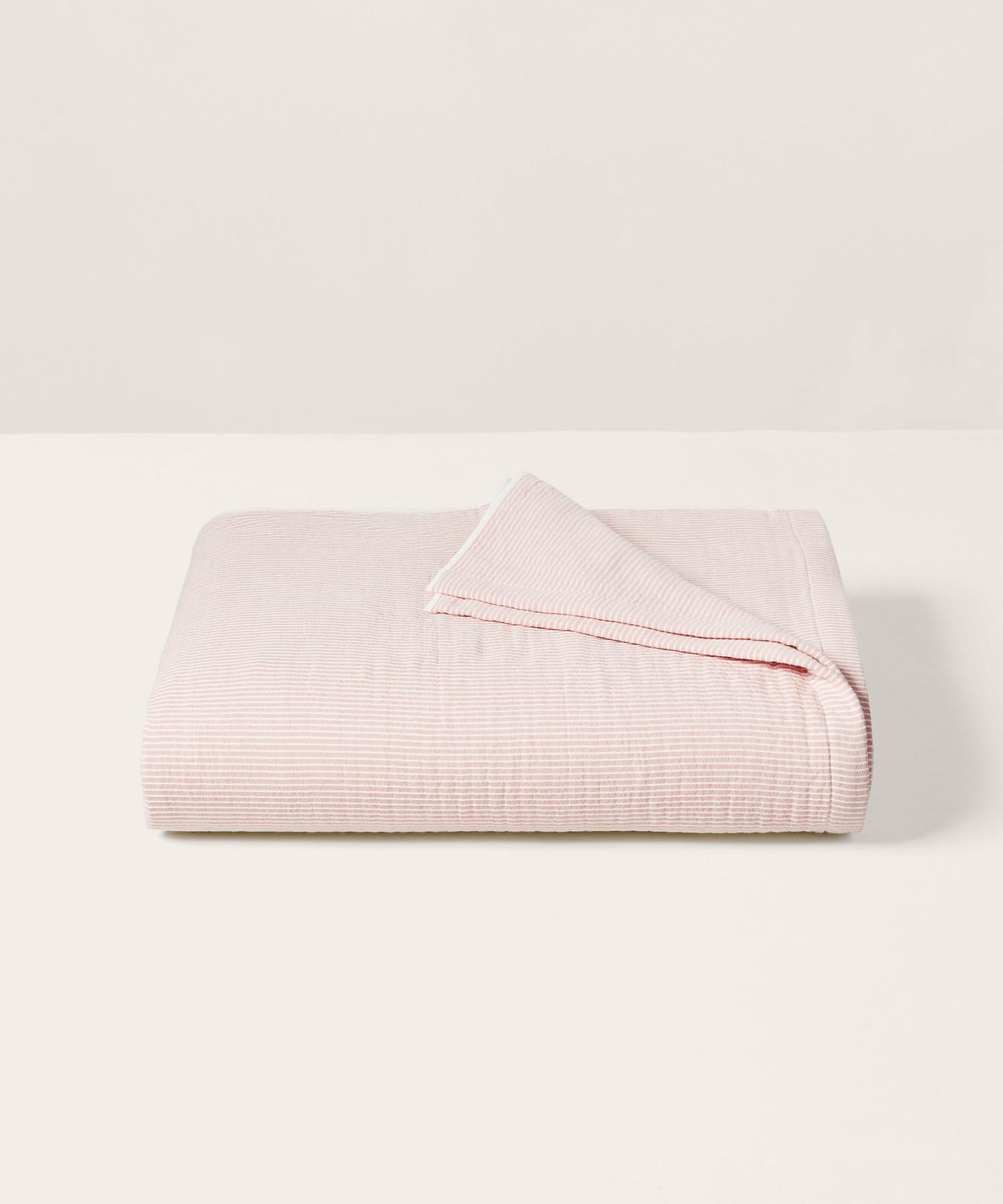 ラルフ ローレン ホーム RALPH LAUREN HOME ストライプド シアサッカー ハーフ タオルケット （650ピンク） 650ピンク