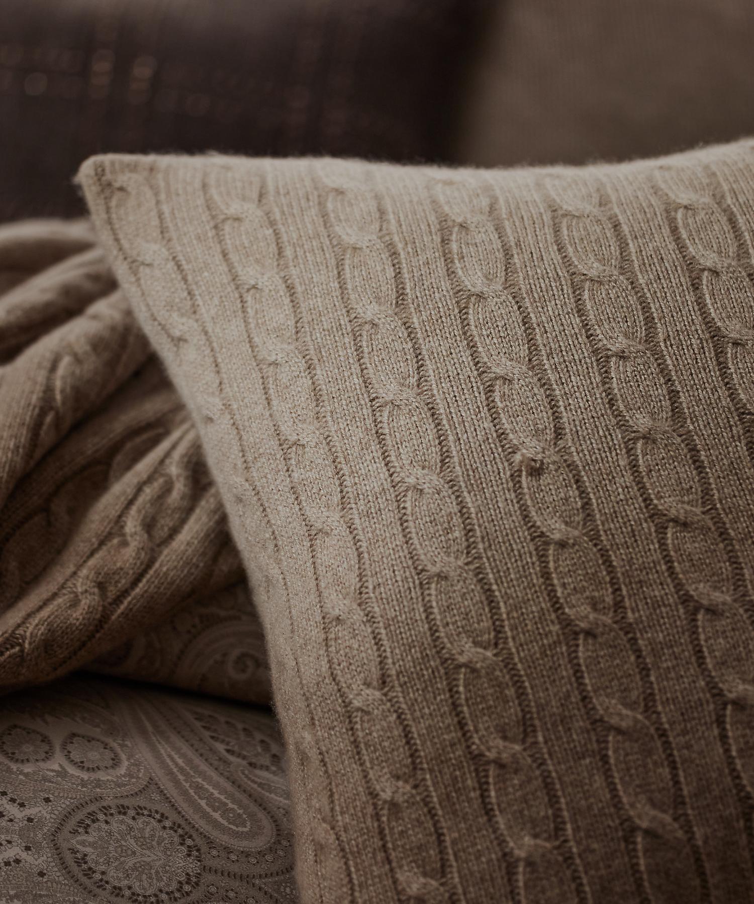 ラルフ ローレン ホーム RALPH LAUREN HOME ケーブルド カシミヤ スロー ピロー （101ナチュラル） 101ナチュラル