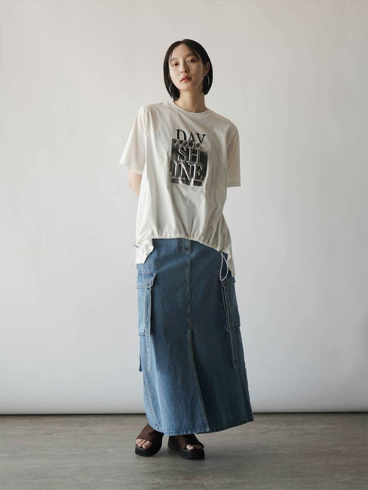ラディエイト RADIATE 箔プリントロゴTシャツ （オフホワイト） オフホワイト