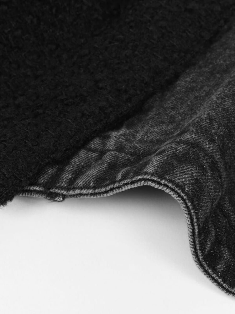 ラディエイト RADIATE ツイードドッキングデニムベスト(Charcoal Gray) （チャコールグレー） チャコールグレー