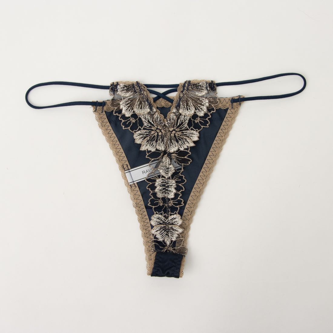 ラヴィジュール RAVIJOUR アルミラ エンブロイダリーレース Tバック 【返品不可商品】 （NAVY） NAVY
