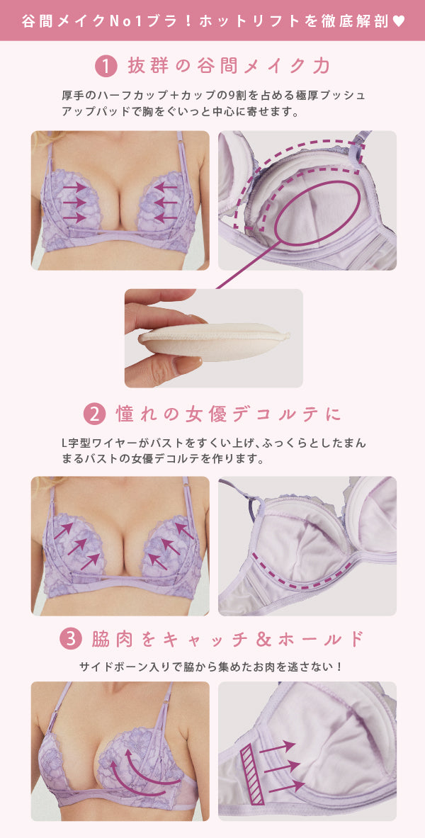 ラヴィジュール RAVIJOUR シルヴィ ホットリフト ブラ （BLACK） BLACK