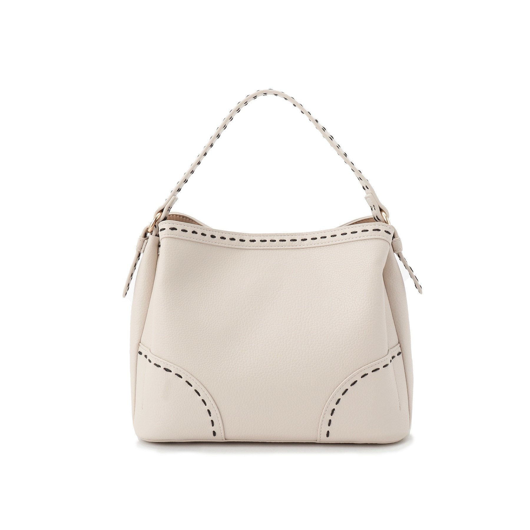 リフレクト Reflect 【収納力◎／付属ストラップあり】バイカラーステッチバッグ （ライトベージュ(051)） ライトベージュ(051)