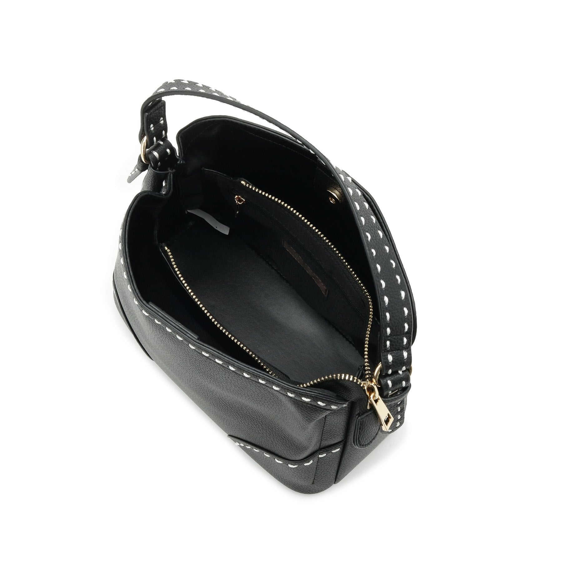 リフレクト Reflect 【収納力◎／付属ストラップあり】バイカラーステッチバッグ （ライトベージュ(051)） ライトベージュ(051)