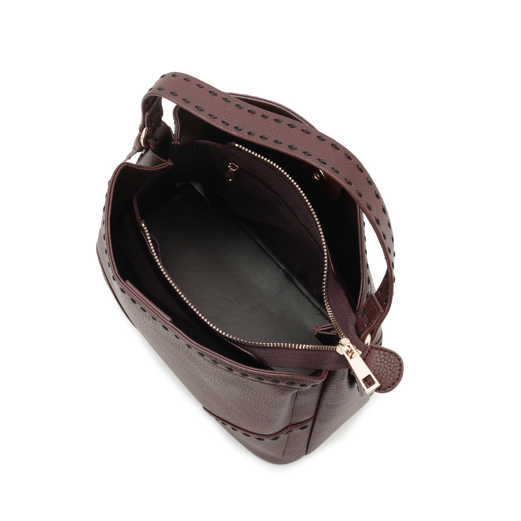 リフレクト Reflect 【収納力◎／付属ストラップあり】バイカラーステッチバッグ （ライトベージュ(051)） ライトベージュ(051)