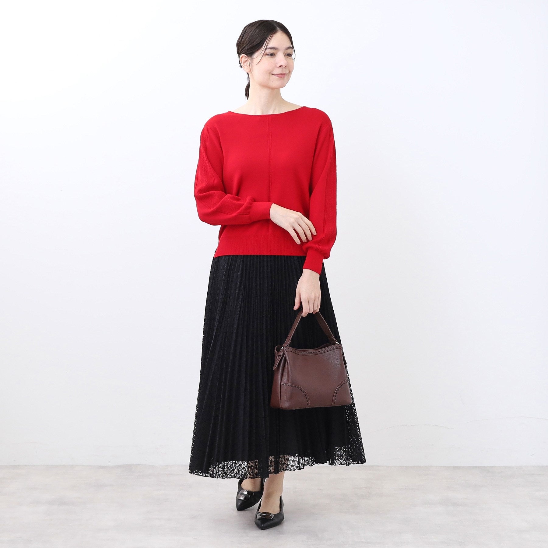 リフレクト Reflect 【収納力◎／付属ストラップあり】バイカラーステッチバッグ （ライトベージュ(051)） ライトベージュ(051)