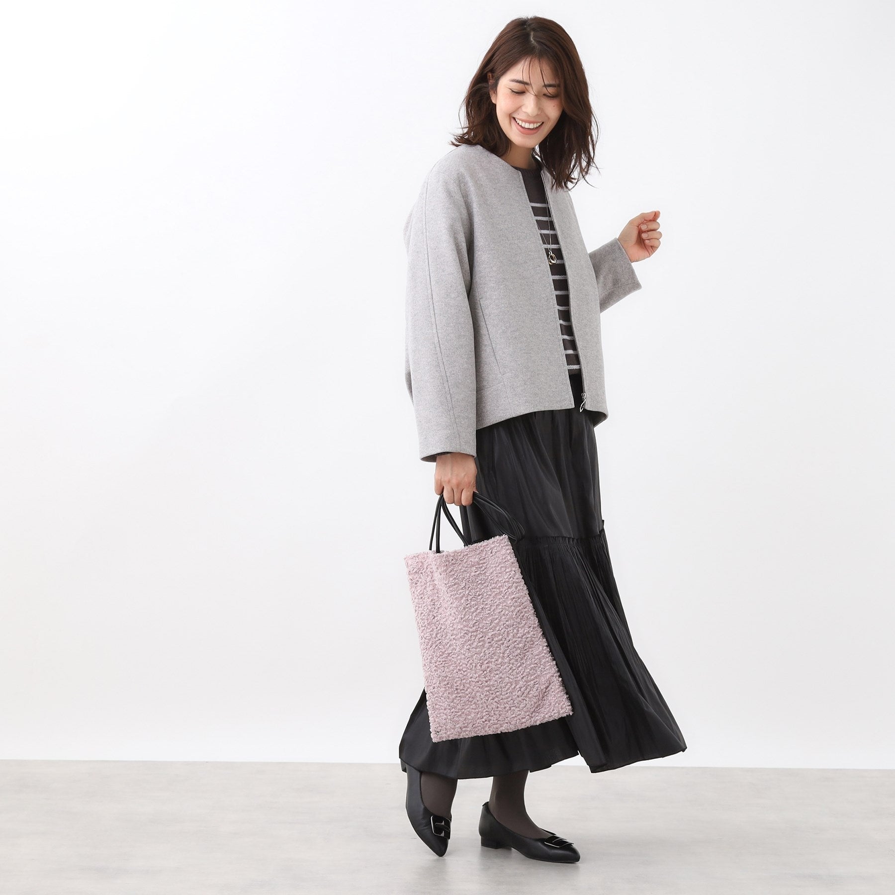 リフレクト Reflect 【コーディネートのアクセントに◎】もこもこボアトートバッグ （ライトベージュ(051)） ライトベージュ(051)