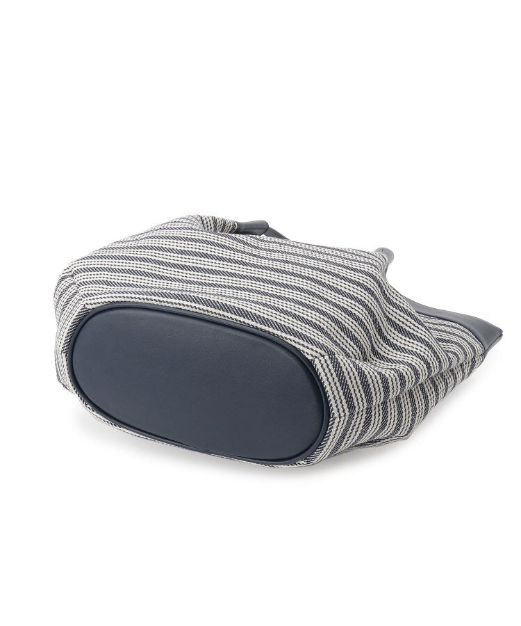 リフレクト Reflect 【しっかり容量◎】キャンバス地ボーダートートバッグ （ネイビー(394)） ネイビー(394)