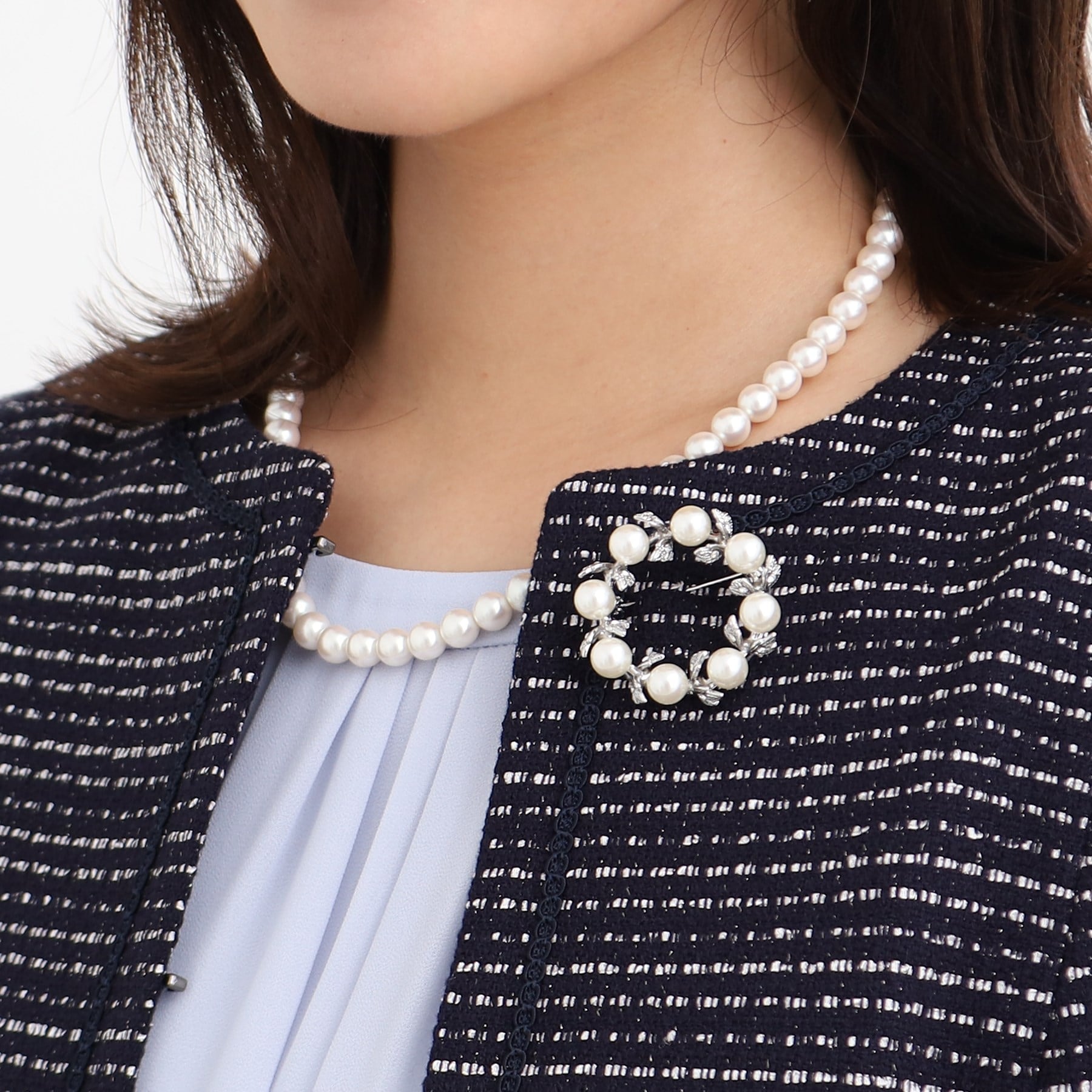 リフレクト Reflect 【フォーマル／入卒】パール調サークルブローチ （オフホワイト(003)） オフホワイト(003)