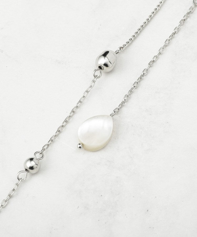 リフレクト Reflect 【長さ調節可】天然シェル×ラリエットデザインネックレス （シルバー(006)） シルバー(006)