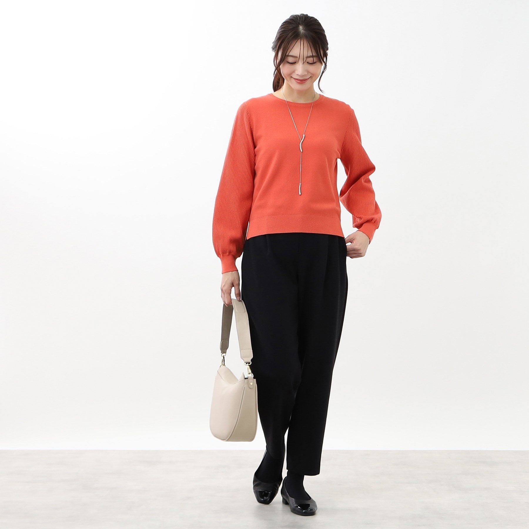 リフレクト Reflect 【マシンウォッシュ可】パフスリーブニット （オフホワイト(003)） オフホワイト(003)