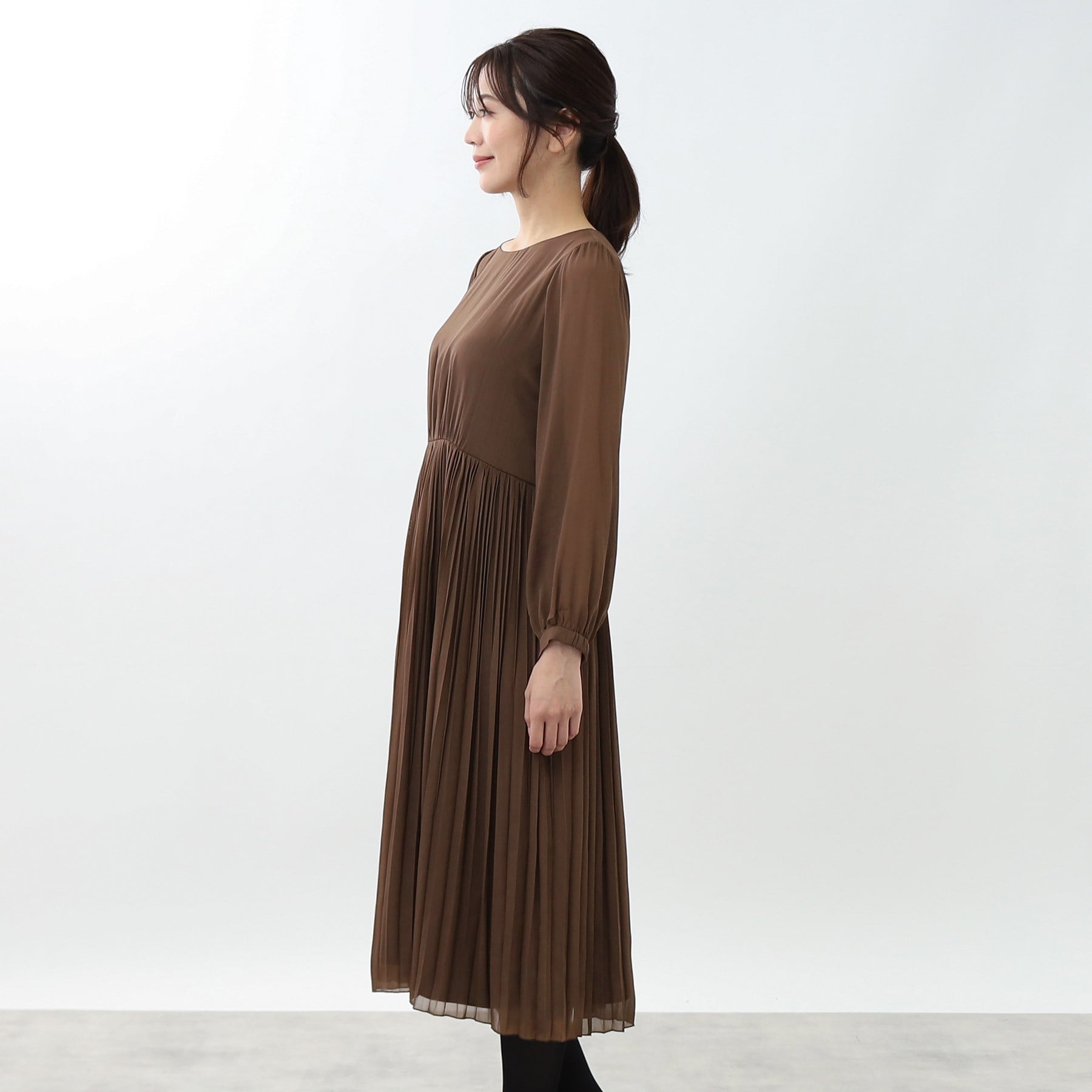 リフレクト Reflect 【手洗い可】フィットアンドフレアワンピース （ネイビー(094)） ネイビー(094)