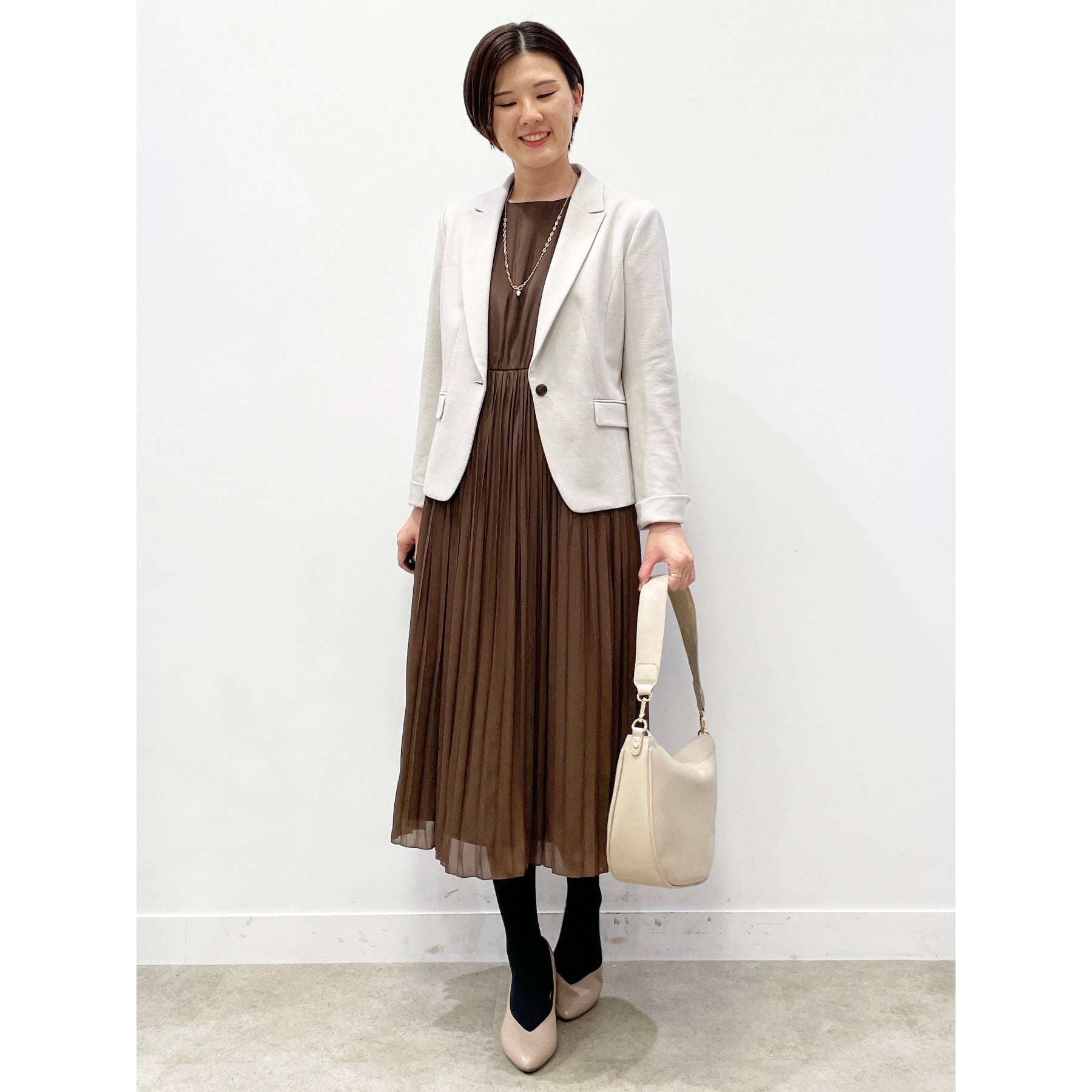 リフレクト Reflect 【手洗い可】フィットアンドフレアワンピース （ネイビー(094)） ネイビー(094)